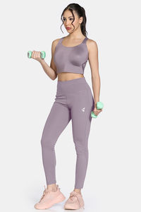 Zelocity High Impact Moisture Wicking Sports Bra - Purple Dove — thumbnail 6